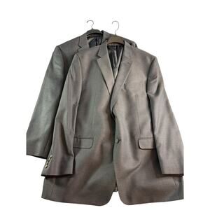 Chaps Blazer Sport Coat Lot 2 Mens 44L Navy Microcheck 2 Button Classic Fit